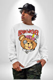 Beyin Yıkama Kadın Erkek Beyaz Sweatshirt 