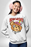 Beyin Yıkama Kadın Erkek Beyaz Sweatshirt 