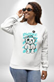 Histerik Kadın Erkek Beyaz Sweatshirt 