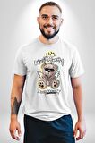 Gerçeklikten Uzak Tutun Kadın Erkek Unisex Beyaz Organik Baskılı T-Shirt Penye Yüksek Kalite