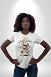 Gerçeklikten Uzak Tutun Kadın Erkek Unisex Beyaz Organik Baskılı T-Shirt Penye Yüksek Kalite