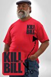 The Kill Bill Sinema Kırmızı Büyük Beden Kadın Basic Minimal Baskılı Tişört