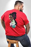 Fight Club Sinema Büyük Beden Kırmızı Tişört Kadın Erkek Ünisex Sırt Baskılı
