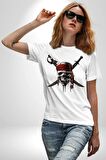 Krayip Korsanları Sinema Kadın Erkek Unisex Beyaz Organik Baskılı T-Shirt Penye Yüksek Kalite
