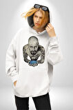 Breaking Bad Kadın Erkek  Beyaz Kapüşonlu Sweatshirt Hoodie