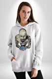 Breaking Bad Kadın Erkek  Beyaz Kapüşonlu Sweatshirt Hoodie