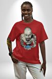 Breaking Bad Pamuklu Bisiklet Yaka Kadın Erkek Oversize Boyfriend Dijital Baskılı Kırmızı T-shirt