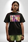 Game Of Thrones Gta Tasarımı Pamuklu Bisiklet Yaka Kadın Erkek Oversize Boyfriend Dijital Baskılı Siyah T-shirt