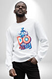 Bunu Bütün Gün Yapabilirim Kaptan America Kadın Erkek Beyaz Sweatshirt 