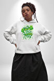 Bu Benim Sırrım Her Zaman Kızgınım Kadın Erkek  Beyaz Kapüşonlu Sweatshirt Hoodie