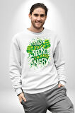 Bu Benim Sırrım Her Zaman Kızgınım Kadın Erkek Beyaz Sweatshirt 