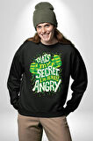 Bu Benim Sırrım Her Zaman Kızgınım Kadın Erkek Siyah Sweatshirt 
