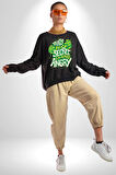 Bu Benim Sırrım Her Zaman Kızgınım Kadın Erkek Siyah Sweatshirt 
