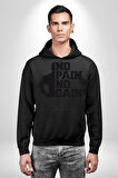 GYM Spor Sever Salon Vucut Geliştirme Emeksiz Olmaz  Kadın Erkek  Siyah Kapüşonlu Sweatshirt Hoodie