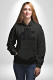 GYM Spor Sever Salon Vucut Geliştirme Emeksiz Olmaz  Kadın Erkek  Siyah Kapüşonlu Sweatshirt Hoodie