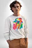 Diş Doktoru Diş Anatomisi Özel Tasarım Kadın Erkek Beyaz Sweatshirt 