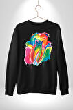 Diş Doktoru Diş Anatomisi Özel Tasarım Kadın Erkek Siyah Sweatshirt 