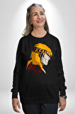 Street Fighter Ken Masters Kareteci Kadın Erkek Siyah Sweatshirt 