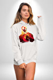 God Of War Kratos Oyun Kadın Erkek  Beyaz Kapüşonlu Sweatshirt Hoodie