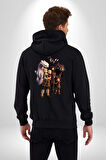 Ejderhanı Nasıl Eğitirsin Kadın Erkek Siyah Kapüşonlu Fermuarlı Baskılı Hırka Sweatshirt