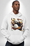 Kung Fu Panda Kadın Erkek  Beyaz Kapüşonlu Sweatshirt Hoodie