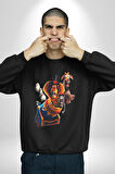 Madagaskar  Kadın Erkek Siyah Sweatshirt 