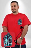 Sub Zero Mortal Kombat Bu Kavga Senin Sonun Olacak Kırmızı Büyük Beden Kadın Basic Minimal Baskılı Tişört