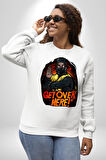 Mortal Kombat Scorpion Buraya Gel Kadın Erkek Beyaz Sweatshirt 
