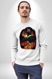 Mortal Kombat Scorpion Buraya Gel Kadın Erkek Beyaz Sweatshirt 