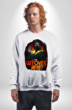 Mortal Kombat Scorpion Buraya Gel Kadın Erkek Beyaz Sweatshirt 