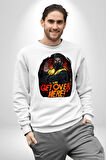 Mortal Kombat Scorpion Buraya Gel Kadın Erkek Beyaz Sweatshirt 
