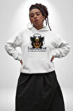 Neopolis Rottweiler Viking Kadın Erkek  Beyaz Kapüşonlu Sweatshirt Hoodie
