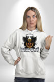Neopolis Rottweiler Viking Kadın Erkek  Beyaz Kapüşonlu Sweatshirt Hoodie