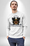 Neopolis Rottweiler Viking Kadın Erkek Beyaz Sweatshirt 