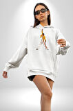 Queen Freddie Mercury  Kadın Erkek  Beyaz Kapüşonlu Sweatshirt Hoodie