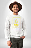 Nirvana Müzik Grubu Kadın Erkek Beyaz Sweatshirt 