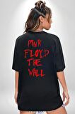 Pink Floyd The Wall Siyah Oversize Kadın Erkek Ön ve Sırt Baskılı Tişört