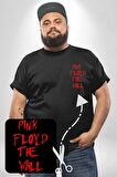Pink Floyd The Wall Siyah Büyük Beden Kadın Basic Minimal Baskılı Tişört