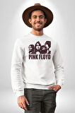 Pink Floyd Kadın Erkek Beyaz Sweatshirt 