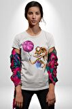 Basketbol Tavşan Lola Bunny  Kadın Erkek Unisex Beyaz Organik Baskılı T-Shirt Penye Yüksek Kalite