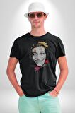 Kemal Sunal Karakalem Kadın Erkek Unisex Siyah Organik Baskılı T-Shirt Penye Yüksek Kalite