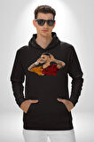 Mauro Icardi Gol Sevinci Kadın Erkek  Siyah Kapüşonlu Sweatshirt Hoodie
