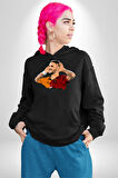 Mauro Icardi Gol Sevinci Kadın Erkek  Siyah Kapüşonlu Sweatshirt Hoodie