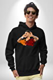 Mauro Icardi Gol Sevinci Kadın Erkek  Siyah Kapüşonlu Sweatshirt Hoodie