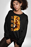 Aslan 1905 Taraftar Kadın Erkek Siyah Sweatshirt 