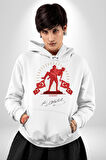 18 Mart Çanakkale Atatürk İmzası Kadın Erkek  Beyaz Kapüşonlu Sweatshirt Hoodie