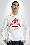 18 Mart Çanakkale Atatürk İmzası Kadın Erkek  Beyaz Kapüşonlu Sweatshirt Hoodie