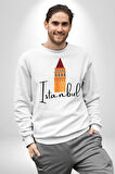 İstanbul Galata Kulesi Kadın Erkek Beyaz Sweatshirt 