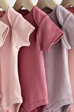 % 100 Pamuklu Pembe 5’li Body Zıbın Set