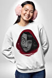 La Casa De Papel Tokyo Kadın Erkek Beyaz Sweatshirt 
